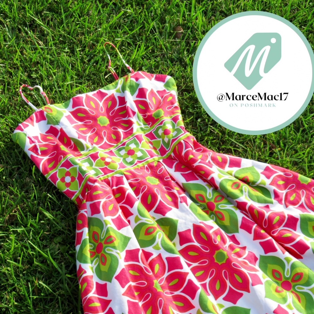 Maggy L Geometric Flower Dress JUNIORS SIZE 14